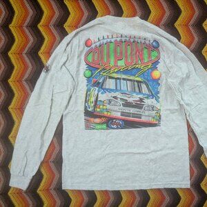 L 90s DuPont Racing Christmas NASCAR Long Sleeve Tee Jeff Gordon h328